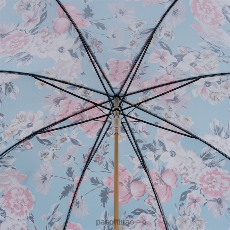 مظلة | 20 9a436-6 p - مظلة مزهرة بمقبض جلدي بورجوندي PASOTTI Z446V330